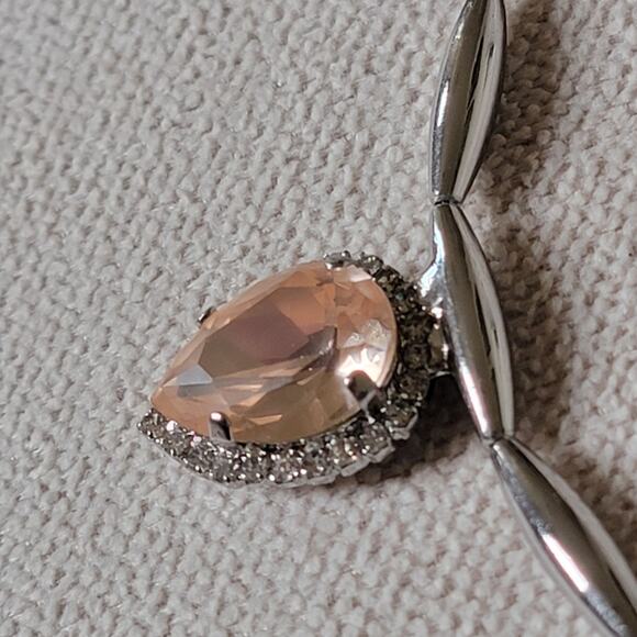 Sorrelli Crystal Teardrop & Round Stone Necklace - Picture 4 of 10